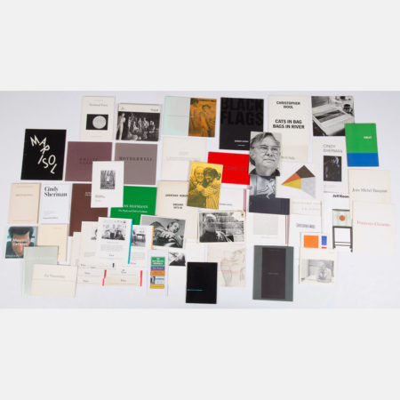 Martin Kippenberger, Sam Francis, Robert Motherwell, Roy Lichentenstein, Frank Stella, Josef Albers, Robert Gober and Christopher Wool, Claes Oldenburg, Tim Rollins & K.O.S., Chris Burden, Robert Barry, Robert Kushner, Terry Fox, Gary Stephan, Joan Jonas, Vito Acconci, Cy Twombly, Sherrie Levine, Cindy Sherman, Francesco Clemente, Philip Guston, Ellsworth Kelly, Sol Lewitt, Christopher Wool, Rosemarie Trockel, Jeff Koons, Jean Michel Basquiat, Jonathan Borofsky, Robert Gober, David Salle, Claude Ritschard, Robert Longo, Robert Graham, Marisol, Hans Hofmann, Maurizio Cattelan, George Segal - Exhibition Catalogs and Brochures- Martin Kippenberger, Sam Francis, Robert Motherwell, Roy Lichentenstein, Frank Stella, Josef Albers, Robert Gober and Christopher Wool, Claes Oldenburg, Tim Rollins & K.O.S., Chris Burden, Robert Barry, Robert Kushner, Terry Fox, Gary Stephan, Joan Jonas, Vito Acconci, Cy Twombly, Sherrie Levine, Cindy Sherman, Francesco Clemente, Philip Guston, Ellsworth Kelly, Sol Lewitt, Christopher Wool, Rosemarie Trockel, Jeff Koons, Jean Michel Basquiat, Jonathan Borofsky, Robert Gober, David Salle, Claude Ritschard, Robert Longo, Robert Graham, Marisol, Hans Hofmann, Maurizio Cattelan, George Segal - Exhibition Catalogs and Brochures-