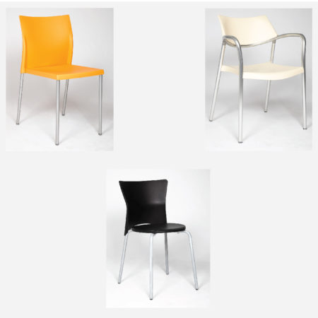 Jorge Pensi, D. Olaf von Bohr - Three Contemporary Plastic Chairs- Jorge Pensi, D. Olaf von Bohr - Three Contemporary Plastic Chairs-