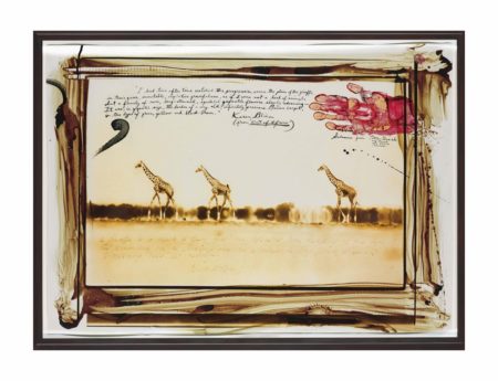 Giraffes in Mirage on the Taru Desert, Kenya, June 1960-1960 Giraffes in Mirage on the Taru Desert, Kenya, June 1960-1960