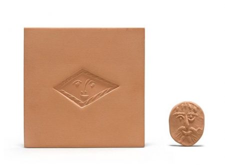 Face; Lozenge with face (A.R. 243; 627)-1971 Face; Lozenge with face (A.R. 243; 627)-1971