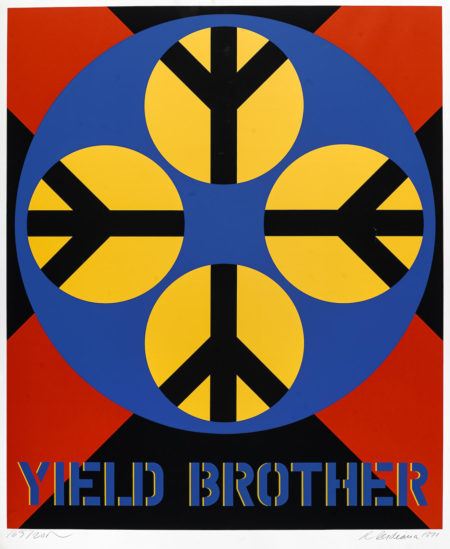 Three Plates, from Decade Series (S. 65, 67, 70). Titles include: Yield Brother (S. 65); Brooklyn Bridge (S. 67); Parrot (S. 70)-1971 Three Plates, from Decade Series (S. 65, 67, 70). Titles include: Yield Brother (S. 65); Brooklyn Bridge (S. 67); Parrot (S. 70)-1971