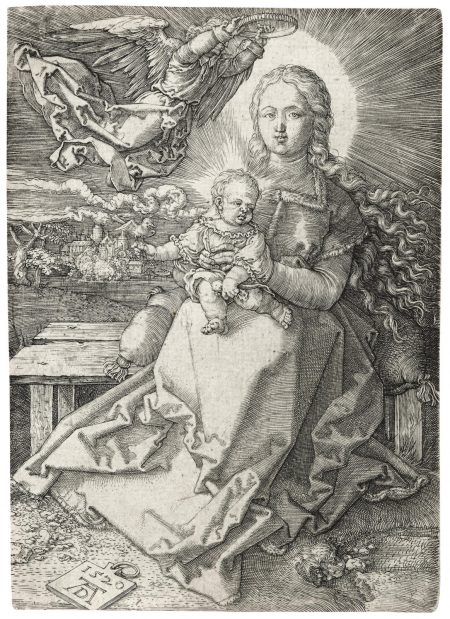 The Virgin and Child crowned by one Angel (B. 37; M., Holl. 41)-1520 The Virgin and Child crowned by one Angel (B. 37; M., Holl. 41)-1520