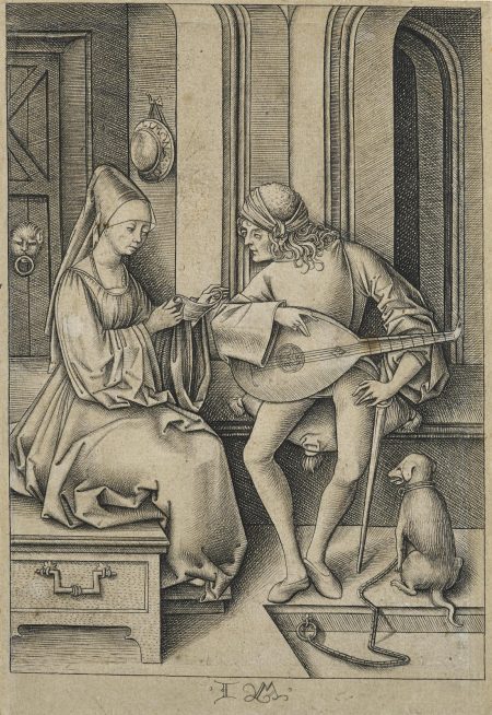 The Singer and the Lute Player, from Scenes of Daily Life (B. 174; G. 418; L., Holl. 506)-1495 The Singer and the Lute Player, from Scenes of Daily Life (B. 174; G. 418; L., Holl. 506)-1495
