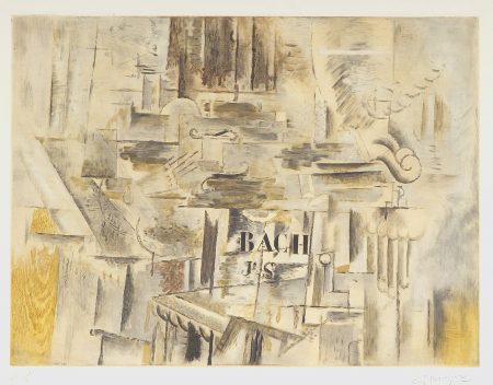 After Georges Braque - Hommage à J.S. Bach (MA. 1019)-1950 After Georges Braque - Hommage à J.S. Bach (MA. 1019)-1950