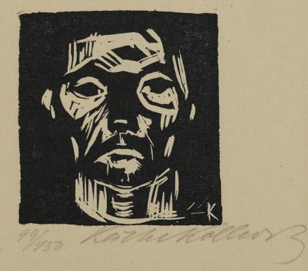 Kleiner Männerkopf ohne Hände (Arbeiterkopf)-1922 Kleiner Männerkopf ohne Hände (Arbeiterkopf)-1922