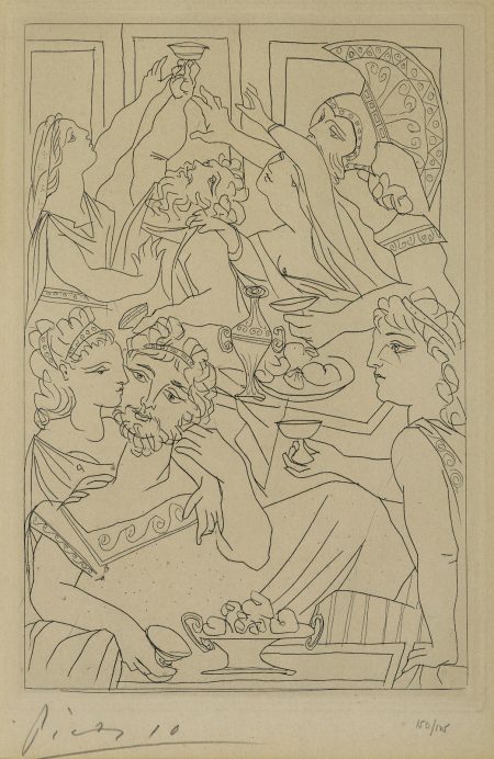 Le Festin, pl. 6, from Lysistrata (B. 272; Ba. 392; C. bk. 24)-1934 Le Festin, pl. 6, from Lysistrata (B. 272; Ba. 392; C. bk. 24)-1934