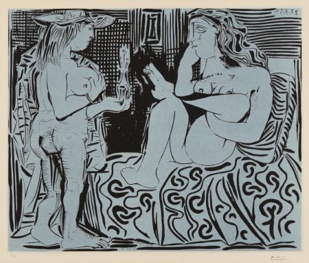 Deux femmes avec un vase a fleurs (Two Women with a Vase of Flowers)-1959 Deux femmes avec un vase a fleurs (Two Women with a Vase of Flowers)-1959