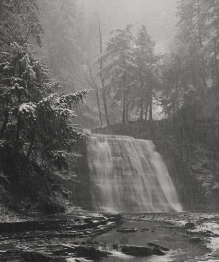 Waterfall, Stony Brook State Park-1959 Waterfall, Stony Brook State Park-1959