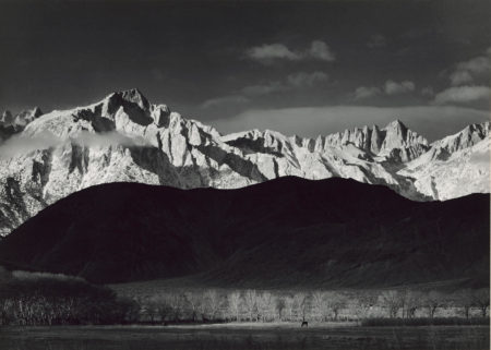 Winter Sunrise, Sierra Nevada from Lone Pine, California-1944 Winter Sunrise, Sierra Nevada from Lone Pine, California-1944