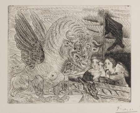 Taureau Aile Contruple Par Quatre Enfants (B. 229; Ba. 444)-1934 Taureau Aile Contruple Par Quatre Enfants (B. 229; Ba. 444)-1934