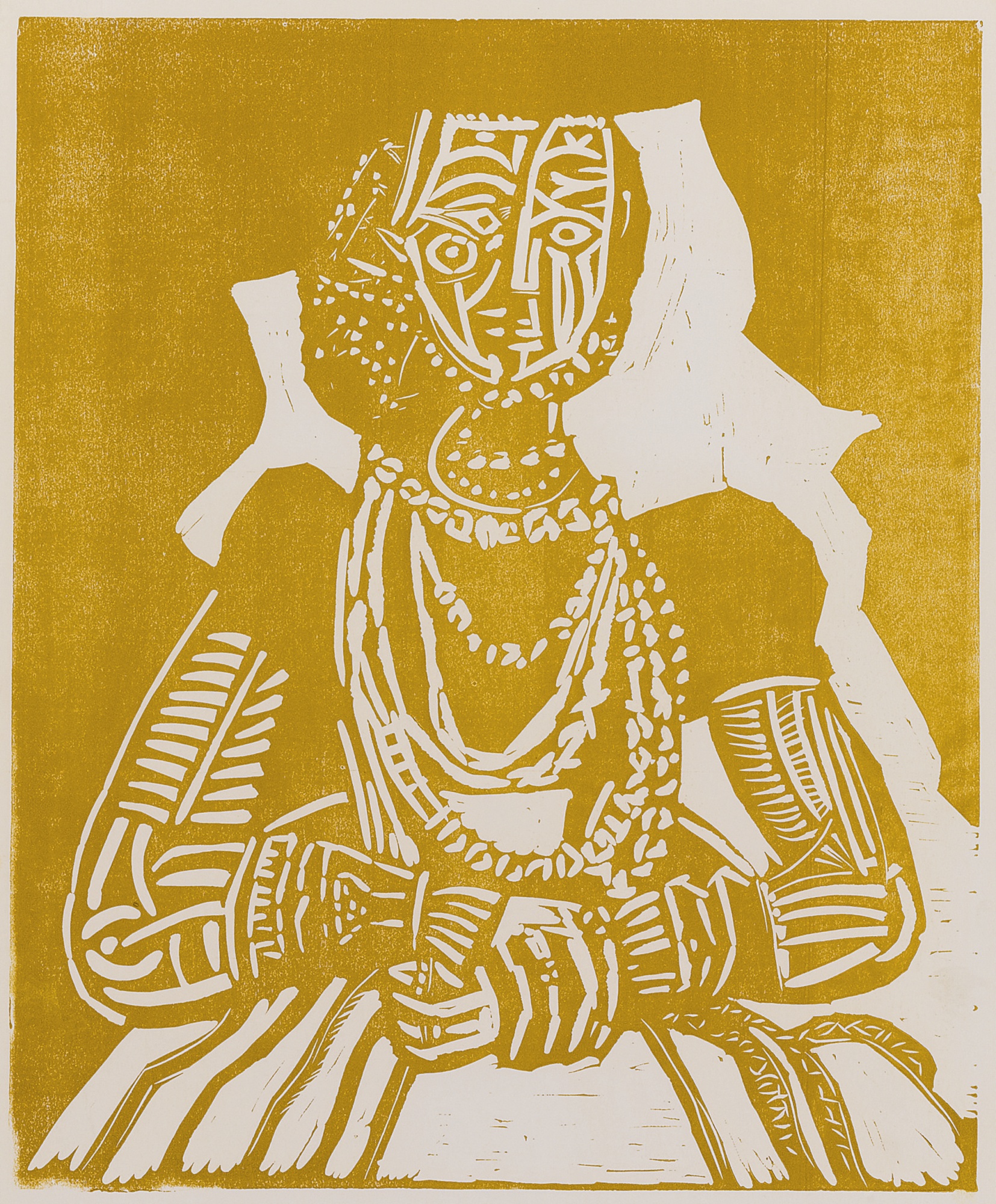 Portrait De Jeune Fille D'Apres Cranach Le Jeune. II (B. 859 Ba. 1053)-1958 Portrait De Jeune Fille D'Apres Cranach Le Jeune. II (B. 859 Ba. 1053)-1958