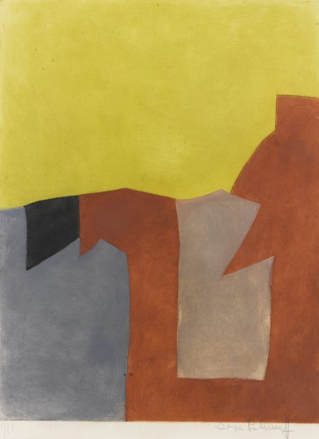 Composition Grise Brune Et Jaune (Riviere Ix)-1962 Composition Grise Brune Et Jaune (Riviere Ix)-1962