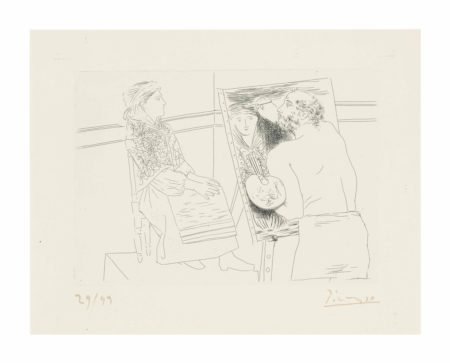 Peintre Chauve Devant son Chevalet, from Le Chef d'Oeuvre Inconnu-1927 Peintre Chauve Devant son Chevalet, from Le Chef d'Oeuvre Inconnu-1927