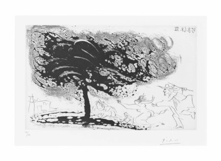 Arbre dans la tempeteavec fuite vers une eglise, from La Serie 347-1968 Arbre dans la tempeteavec fuite vers une eglise, from La Serie 347-1968