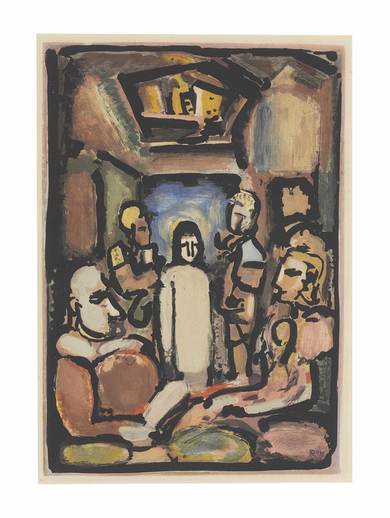 Four Prints by the Artist (Christ et Sainte Femme; Ecce Dolor; Le Christ et Mammon; Christ en Croix)-1936 Four Prints by the Artist (Christ et Sainte Femme; Ecce Dolor; Le Christ et Mammon; Christ en Croix)-1936