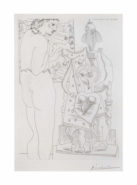 Modele et sculpture surrealiste (Marie-Threrese), from La Suite Vollard-1933 Modele et sculpture surrealiste (Marie-Threrese), from La Suite Vollard-1933
