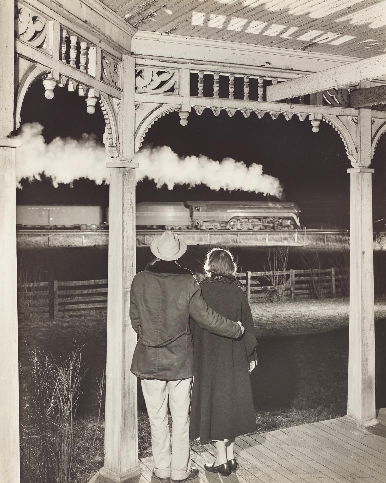 Mr. And Mrs. Pope Watch The Last Steam Powered Passenger Train, Max Meadows, Virginia-1957 Mr. And Mrs. Pope Watch The Last Steam Powered Passenger Train, Max Meadows, Virginia-1957