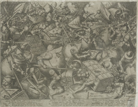 After Pieter Bruegel The Elder - The Fight of the Moneybags and the Strongboxes (Basteler 146)-1570 After Pieter Bruegel The Elder - The Fight of the Moneybags and the Strongboxes (Basteler 146)-1570