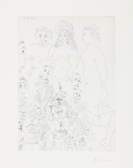 Orgie chez les Filles, avec spectateurs tires de l'enterrement du Comte Orgaz, from La Serie 347 (Bloch 1633; Baer 1649.Bb1)-1968 Orgie chez les Filles, avec spectateurs tires de l'enterrement du Comte Orgaz, from La Serie 347 (Bloch 1633; Baer 1649.Bb1)-1968