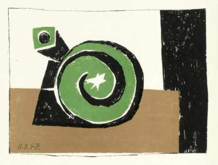 Five plates from 'Dans l'Atelier de Picasso' (Mourlot 75,76,77,91,92 Cramer Books 88): 'Composition in three colours', 'Apples, Glass and Knife', 'Composition with stemmed glass', 'The Cup and the Apple', 'Small Pot of Flowers'-1947 Five plates from 'Dans l'Atelier de Picasso' (Mourlot 75,76,77,91,92 Cramer Books 88): 'Composition in three colours', 'Apples, Glass and Knife', 'Composition with stemmed glass', 'The Cup and the Apple', 'Small Pot of Flowers'-1947