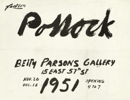 Untitled (Betty Parsons Gallery Announcement)-1951 Untitled (Betty Parsons Gallery Announcement)-1951