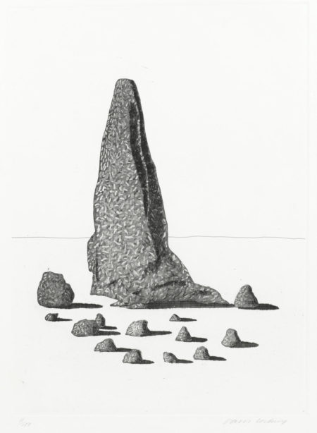 The Sexton disguised as a ghost stood still as stone, from 'Illustrations for Six Fairy Tales from the Brothers Grimm' (MCA Tokyo 87)-1969 The Sexton disguised as a ghost stood still as stone, from 'Illustrations for Six Fairy Tales from the Brothers Grimm' (MCA Tokyo 87)-1969