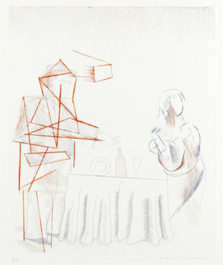 Figures with Still Life, from 'The Blue Guitar' (Scottish Art Council 208; MCA Tokyo 187)-1977 Figures with Still Life, from 'The Blue Guitar' (Scottish Art Council 208; MCA Tokyo 187)-1977
