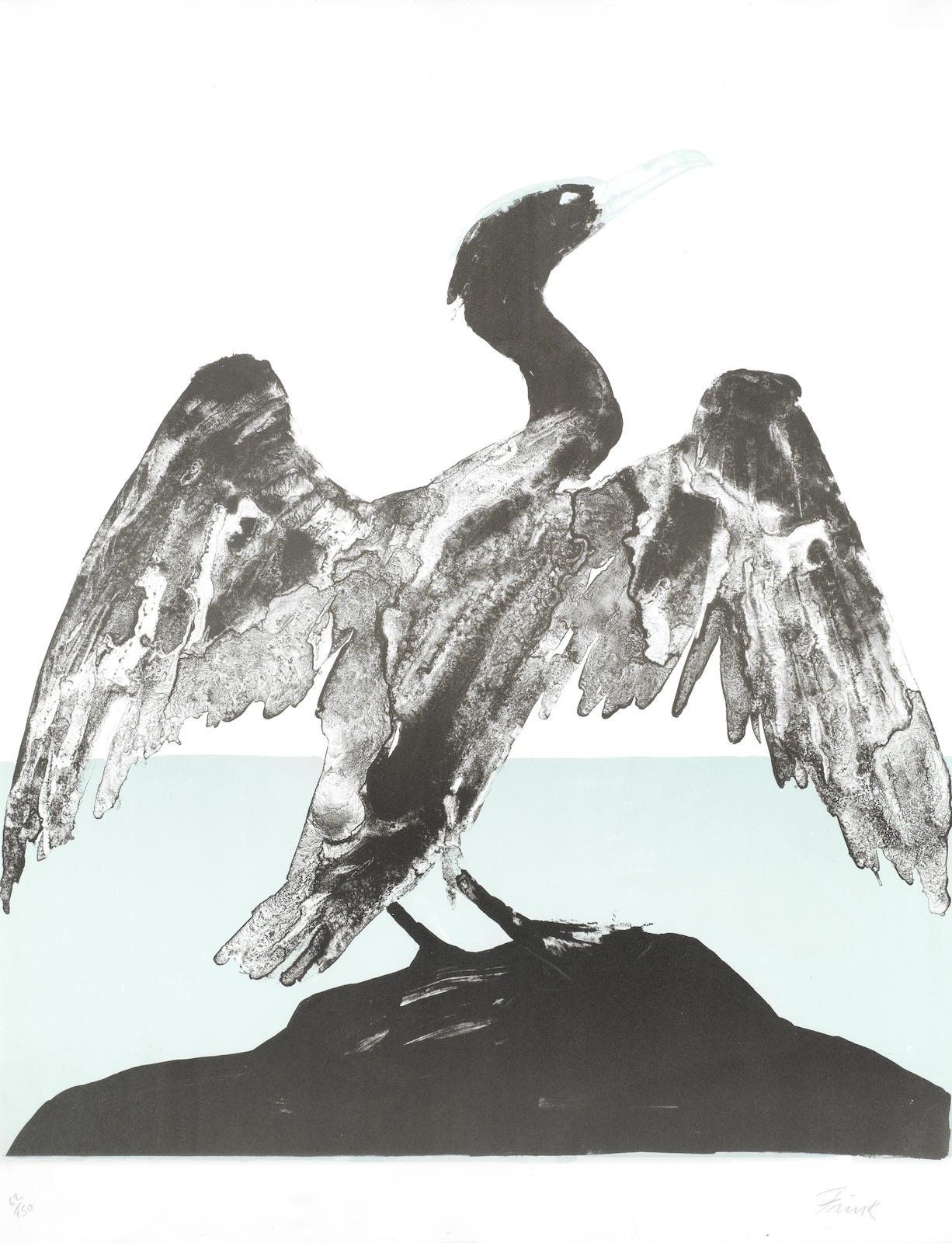 Cormorant, from the 'Seabirds Series' (Wiseman 89)-1974 Cormorant, from the 'Seabirds Series' (Wiseman 89)-1974
