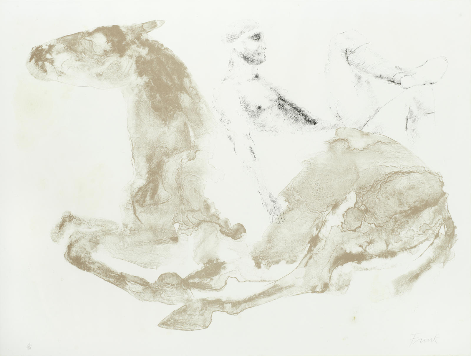 Man and Horse I, from the 'Man and Horse Series' (Wiseman 50)-1971 Man and Horse I, from the 'Man and Horse Series' (Wiseman 50)-1971