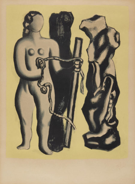 Femme sur fond jaune (S. 118)-1952 Femme sur fond jaune (S. 118)-1952