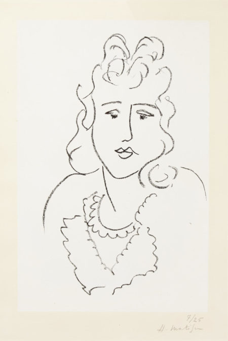 Buste de femme, from Poemes de Charles d'Orleans (study)-1943 Buste de femme, from Poemes de Charles d'Orleans (study)-1943
