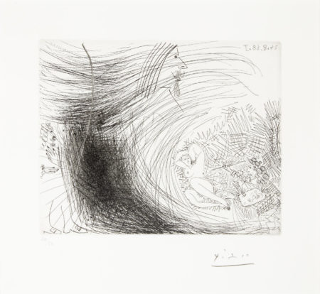 Reve eveille du gentilhomme: surprendre, en voyeur, le peintre peignant sur son modele, pl. 294, from La Series 347 (B. 1774; Ba. 1791)-1968 Reve eveille du gentilhomme: surprendre, en voyeur, le peintre peignant sur son modele, pl. 294, from La Series 347 (B. 1774; Ba. 1791)-1968