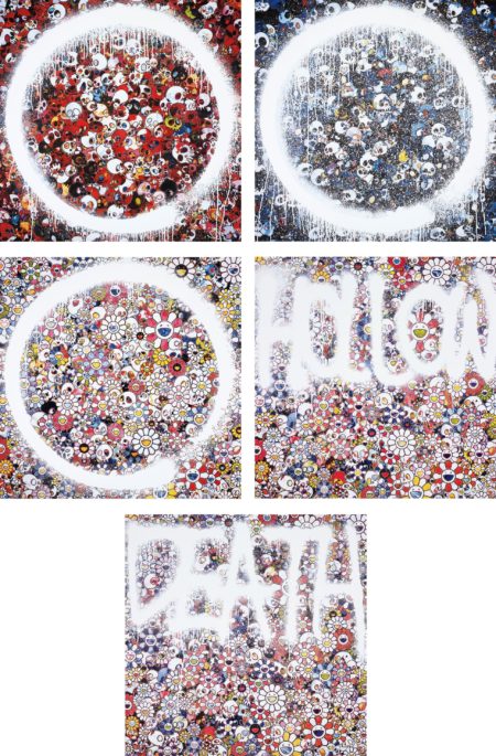 Enso: Memento for Red; Memento Mori Red on Blue; Enso: Zen The Heavens; Flower HOLLOW; and DEATH Flower-2015 Enso: Memento for Red; Memento Mori Red on Blue; Enso: Zen The Heavens; Flower HOLLOW; and DEATH Flower-2015