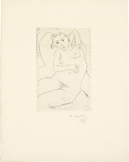 Nu assis- les yeux noirs (Seated Nude - with Black Eyes)-1926 Nu assis- les yeux noirs (Seated Nude - with Black Eyes)-1926