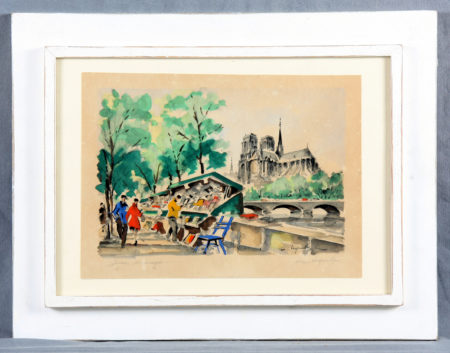 Legendre, Mauricio - Shacks of artists with Notre Dame- Legendre, Mauricio - Shacks of artists with Notre Dame-