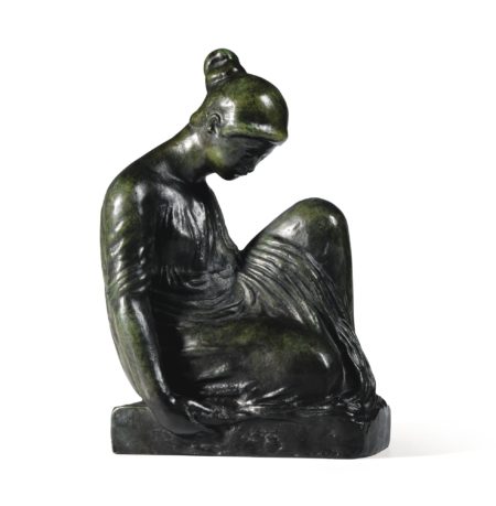 Jeune Fille Accroupie Vetue-1920 Jeune Fille Accroupie Vetue-1920