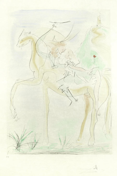 Couple a Cheval, from 'Suite mythologique nouvelle'-1971 Couple a Cheval, from 'Suite mythologique nouvelle'-1971