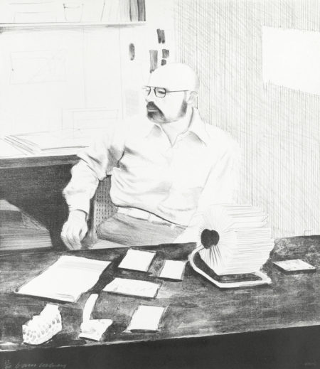 Sidney in his office-1976 Sidney in his office-1976