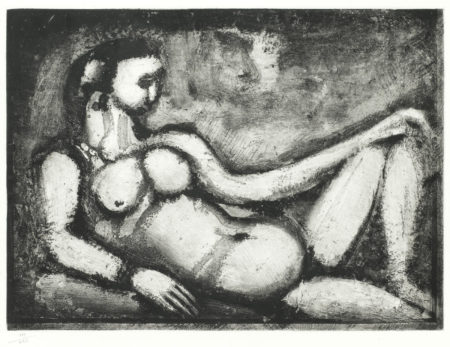 Courtisane nue, Plate VI from 'Quatorze Planches Gravees Pour Les Fleurs Du Mal'-1927 Courtisane nue, Plate VI from 'Quatorze Planches Gravees Pour Les Fleurs Du Mal'-1927