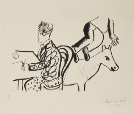 A Table, Homme assis et Animal-1922 A Table, Homme assis et Animal-1922