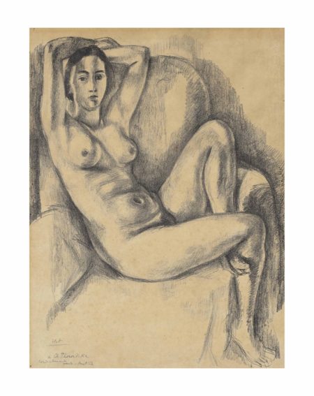 Nu au coussin bleu-1924 Nu au coussin bleu-1924