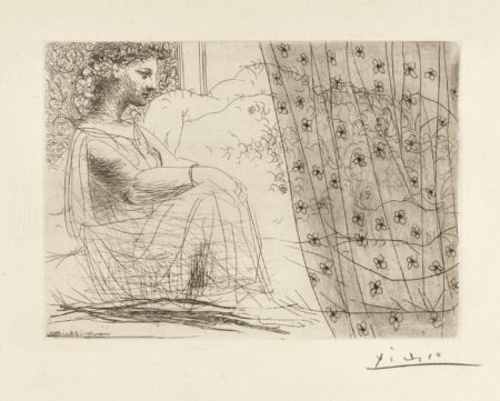 Minotaure Endormi Contemple Par Une Femme (B. 193; Ba. 352)-1933 Minotaure Endormi Contemple Par Une Femme (B. 193; Ba. 352)-1933