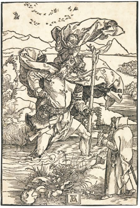 The Last Supper; The Holy Family With Joachim And Anna Under A Tree; Saint Christopher With The Flight Of Birds; And Saints Nicholas, Ulrich And Erasmus (B. 53, 96, 104, 118; M., Holl. 184, 215, 222, 233)-1523 The Last Supper; The Holy Family With Joachim And Anna Under A Tree; Saint Christopher With The Flight Of Birds; And Saints Nicholas, Ulrich And Erasmus (B. 53, 96, 104, 118; M., Holl. 184, 215, 222, 233)-1523