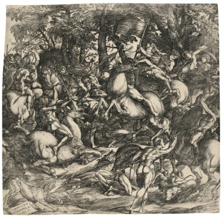 Battle Of Nude Men (Bartsch 10, Hind 4)-1517 Battle Of Nude Men (Bartsch 10, Hind 4)-1517