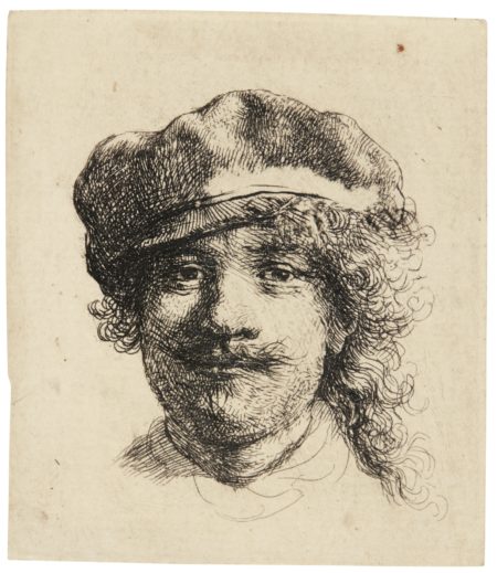 Self-Portrait Wearing A Cap: Full Face, Head Only (Bartsch, Hollstein 2; New Hollstein 133; Hind 57)-1634 Self-Portrait Wearing A Cap: Full Face, Head Only (Bartsch, Hollstein 2; New Hollstein 133; Hind 57)-1634