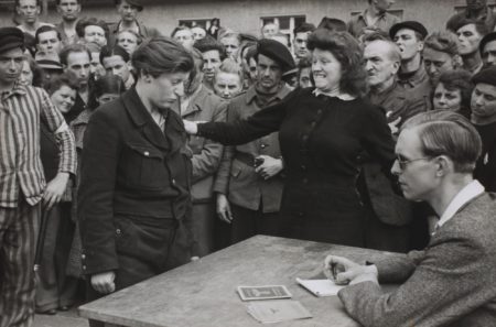 Gestapo Informer Recognized By A Woman She Had Denounced, Deportation Camp, Dessau-1945 Gestapo Informer Recognized By A Woman She Had Denounced, Deportation Camp, Dessau-1945