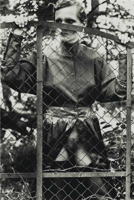 Roselyne Behind Fence, Arcangues, France-1975 Roselyne Behind Fence, Arcangues, France-1975