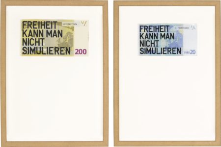 I. Untitled 2012 (200 Euro Freiheit Kann Man Nicht Simulieren) Ii. Untitled 2012 (20 Euro Freiheit Kann Man Nicht Simulieren)-2012 I. Untitled 2012 (200 Euro Freiheit Kann Man Nicht Simulieren) Ii. Untitled 2012 (20 Euro Freiheit Kann Man Nicht Simulieren)-2012