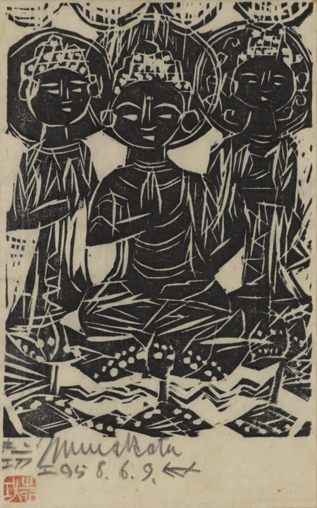 Three Seated Deities-1958 Three Seated Deities-1958