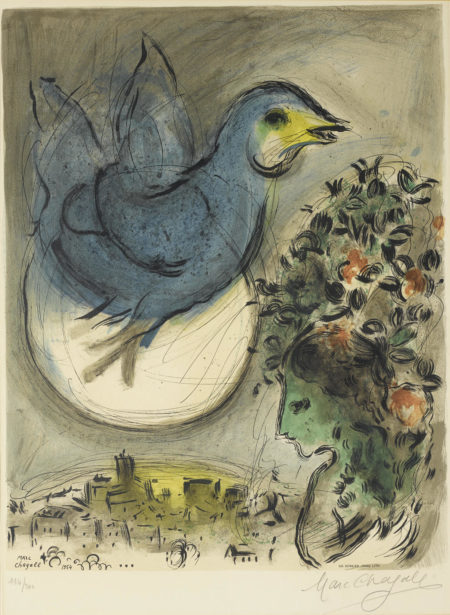 After Marc Chagall - The Blue Bird (M. Cs. 41)-1968 After Marc Chagall - The Blue Bird (M. Cs. 41)-1968